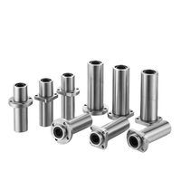 Bantalan flens bundar diperpanjang beban berat 10 10x19x55mm-uu segel baja Bushing linier untuk mesin tugas berat