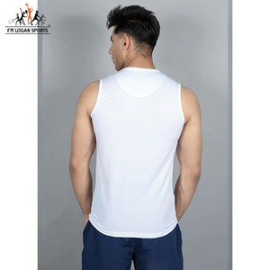 Wholesale Custom Cotton Gym <b>Vest</b> Fitness Workout Muscle Bodybuilding Men's Tank <b>Top</b> T-Shirt BY FM LOGAN SPORTS - Product Image 2