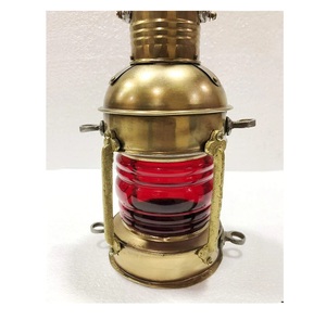 Linterna de barco de ancla de Metal de aspecto antiguo de alta calidad, nuevo cobre con vidrio para decoración de Hotel en casa, venta al por mayor, uso de velas - Product Image 1