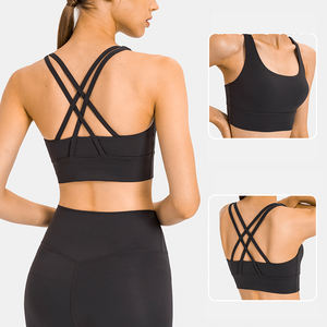 Soutien-gorge de sport à bretelles léger Technologie de séchage rapide Soutien élevé Bretelles réglables Fitness Running Front Logo Gym Style High - Product Image 1