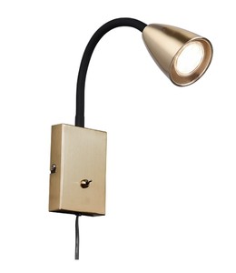 Lampada da parete flessibile Wanda GU10 IP20 con interruttore in bronzo opaco (Trio 202670108) - Product Image 1