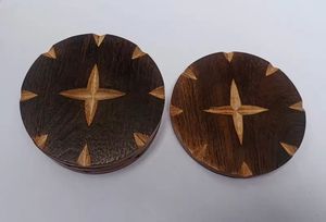 Sous-verres en résine et bois de qualité supérieure pour tasses à thé Sous-verres en bois personnalisés Décor de table Sous-verres en résine Tapis et tampons - Product Image 5