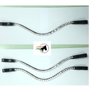 Bandeau de tête pour cheval personnalisable, base de 8 mm et 10 mm, chaîne vide, cuir, équipement équestre, bandeau de tête en cristal DIY avec boucle à dégagement rapide - Product Image 6
