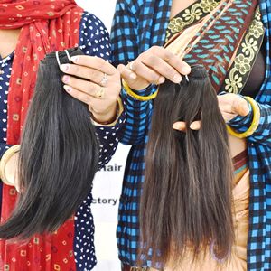 Extensiones de cabello humano Remy indio recto sedoso virgen Natural 100% opción económica de estilo súper ondulado de Color negro sin procesar - Product Image 2