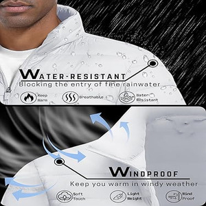 Veste matelassée décontractée pour homme à manches courtes avec logo frontal respirant, nouvelle conception, service OME personnalisé, téléchargée par Dress Sports - Product Image 2