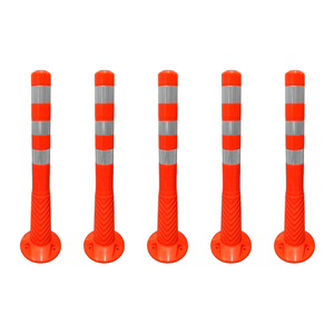 5-Piece 75x8 cm TPU Flexible Buoy Delineator Set for Traffic Warning - Product Image 2