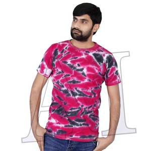 Camiseta de fitness de gran tamaño de tela de Punto ligero de secado rápido con estampado de cuello teñido personalizada exclusiva para hombre para verano caluroso - Product Image 1
