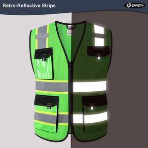 Gilet de sécurité réfléchissant léger Logo personnalisé maille respirante haute visibilité Construction vêtements de travail pour hommes - Product Image 2