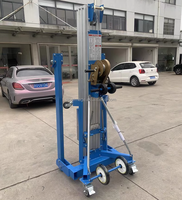 Mini élévateur à ciseaux hydraulique en aluminium, élévateur manuel pour cloisons sèches, élévateur de palettes, élévateur de cargaison, élingue en câble métallique, roulettes mobiles, charge de 300 kg