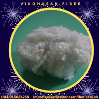 Fibre de polyester recyclée siliconée creuse conjuguée 7D64HCS à bas prix, certifiée OEKO-TEX, fabricant vietnamien