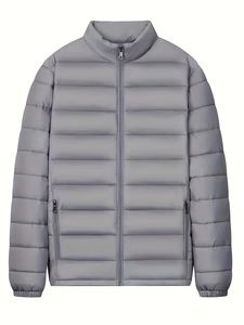 Chaqueta de Plumón Personalizada al por Mayor para Hombre, Nuevo Diseño, Chaqueta Bomber Acolchada de Moda, Capucha Blanca, Abrigo Impermeable de Burbujas, Invierno - Product Image 6