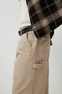 Pantalones de carpintero holgados para hombre, Pantalón cómodo de lona de algodón de alta calidad con parches grandes en la rodilla y cinturón de martillo, precio al por mayor - Product Image 5