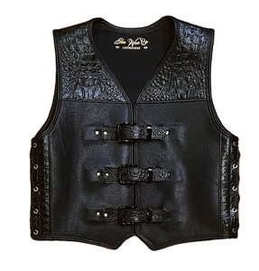 Chaleco de cuero genuino para hombre, Chaleco de cuero a la moda para uso en invierno, Chaleco de cuero recién llegado a la venta - Product Image 6