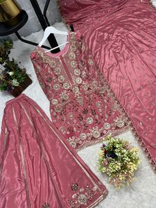 Trajes de Shalwar Kameez cosidos para mujer pakistaní india de calidad superior, venta al por mayor, vestido de seda para mujer en nuevos trajes de diseñador plazzo - Product Image 2