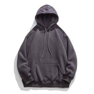Sudadera con Capucha Corta Cuadrada Extra Grande para Hombre, Estilo Urbano, Color Sólido, Logotipo Personalizado, Tejida para Otoño - Product Image 1