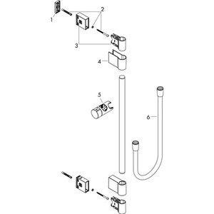 รางอาบน้ำ Hansgrohe HG Unica Varia 1050 มม. สีโครเมียม อุปกรณ์เสริมห้องอาบน้ำ - Product Image 5