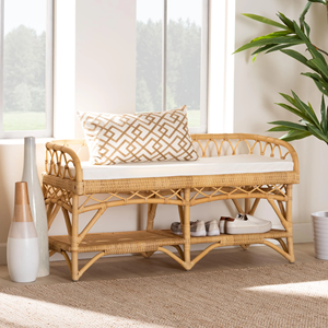 Rattan <b>benches</b> Children's furniture, <b>storage</b> cabinets, and <b>baskets</b> made from natural, creating a warm and safe space. - Product Image 5