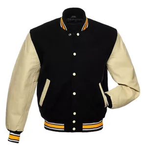 Chaquetas Varsity de Invierno con Cuello Alto, Bordadas y con Estampado Personalizado de Alta Calidad, Chaqueta de Béisbol Extra Grande para Hombre - Product Image 1