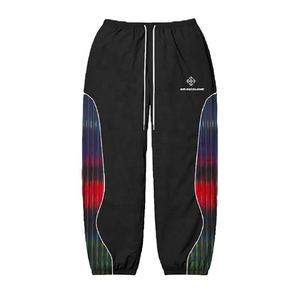 ชุดวอร์มผ้าไนลอนสำหรับผู้ชายมีซิปรูดกางเกงกันลมสองชิ้นผ้าโพลีเอสเตอร์ - Product Image 4