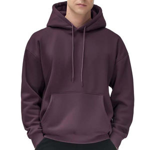 Lujoso Unisex Ligero Premium Fleece Pullover Sudaderas de gran tamaño Personalizable Sudaderas con capucha en blanco para hombres - Product Image 1