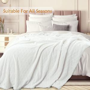 Couverture en polaire personnalisée avec logo brodé, taille personnalisée, couverture en coton pour un usage domestique - Product Image 4