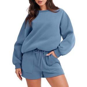 Sudaderas con capucha de lana Unisex para mujer de invierno con estampado personalizado de alta calidad, sudadera de bambú de algodón ecológica con cuello redondo - Product Image 1