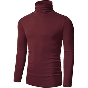 Men Autumn Plain Color Design <b>Turtle</b> <b>Neck</b> Full Sleeve <b>T</b> <b>Shirts</b> - Product Image 1