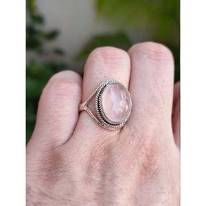 Handmade 925 Sterling Silver Cocktail <b>Ring</b> for Women Rose <b>Quartz</b> Gemstone Elegant Pink Tone Perfect Gift for Her - Product Image 3