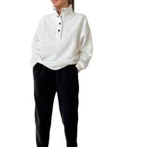 Chándal de fútbol de algodón para mujer, chándal de alta calidad con logotipo OEM 2025 - Product Image 4