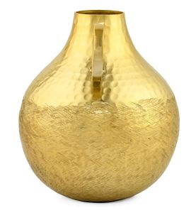 Florero de aluminio hecho en India de alta calidad Metal con acabado plateado con asa como jarrón de suelo o maceta - Product Image 4