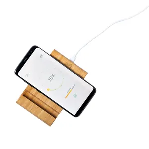 Caricabatterie Wireless in Bambù Restix, Power Bank Ecologico Promozionale per Gadget - Product Image 6