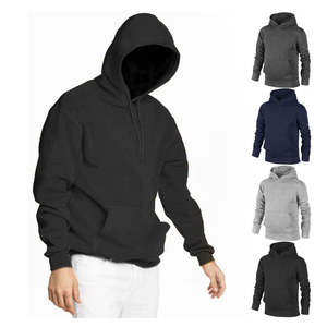 Sudadera con capucha de forro polar para hombre, personalizada, con cremallera, estilo urbano, holgada, color liso, venta al por mayor, pedido a granel - Product Image 6