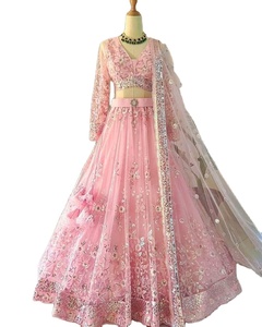 Lehenga choli ชุดปาร์ตี้ตาข่ายผ้าไหมหนักสำหรับงานแต่งงานโอกาสพิเศษดีไซน์ปากีสถานแบบดั้งเดิมคุณภาพพรีเมียม - Product Image 1