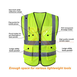 เสื้อกั๊กสะท้อนแสงคุณภาพพรีเมียม น้ำหนักเบา ระบายอากาศได้ดี เหมาะสำหรับงานกลางแจ้ง - Product Image 3