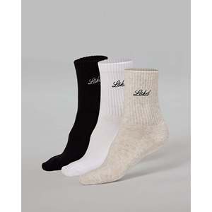 Calcetines Deportivos de Longitud Media, Paquete de 3 - Negro, Gris, Blanco - Transpirables, Absorbentes de Sudor, Cálidos para Uso Diario - Product Image 1