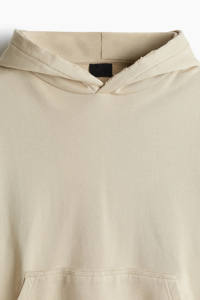 Venta al por mayor personalizado de alta calidad de color beige 100% algodón polar Streetwear Drop Shoulder Oversized Heavyweight Men Pullover Hoodies - Product Image 6