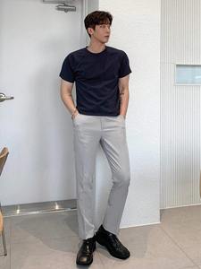 Camiseta de manga corta con logotipo personalizado para hombre, de secado rápido, transpirable y holgada, Color sólido, 100% algodón para deportes - Product Image 5