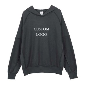 Sudadera con capucha lavada con ácido para hombre de moda personalizada barata con bolsillos para hombre - Product Image 2