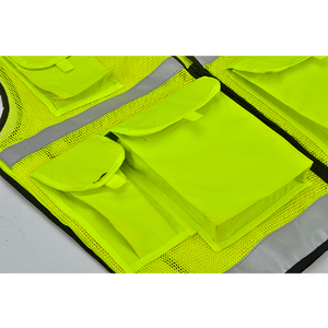 Chaleco DE SEGURIDAD reflectante de alta calidad para trabajadores Poliéster ANSI Clase 2 Opción de logotipo personalizado impermeable Juego de 10 piezas al por mayor - Product Image 4