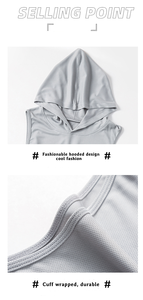 Débardeur sans manches à capuche sportif pour homme pour l'entraînement de gymnastique, la course à pied et la musculation - Product Image 4