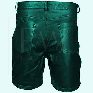 Pantalones cortos informales transpirables de cuero auténtico para hombre, pantalones cortos de gimnasio de secado rápido, cintura elástica, talla personalizable y logotipo - Product Image 2