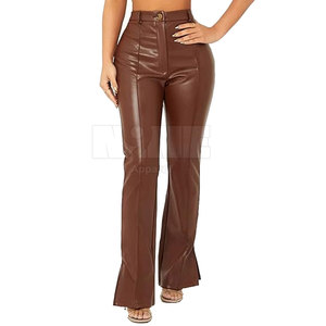Vente directe d'usine nouveau Style de qualité supérieure pantalons en cuir pour femmes taille moyenne devant plat hiver adapté fabriqué au Pakistan - Product Image 1