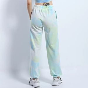 Pantalon de jogging ample à jambes larges pour femme, imprimé par sublimation intégrale, taille haute élastique avec cordon de serrage, décontracté et fluide - Product Image 3