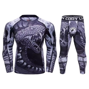 Compresión Hombres Rash Guard Plain Mma Manga larga Rush Guard Sublimación Impreso Rashguard Alta calidad Rushguard con logo - Product Image 5