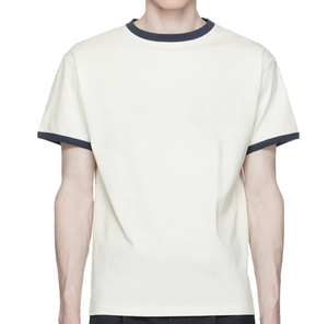 Offre Spéciale 100% coton hommes T-Shirt impression personnalisée motif solide haute qualité 180 Gsm sonnerie personnalisable T-Shirt blanc pour hommes - Product Image 3