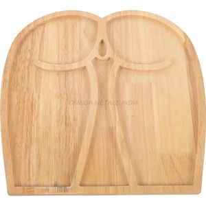 Juego de bandejas de madera de buena calidad en color mango natural con forma ovalada y diseño minimalista ideal para servir y decorar el hogar - Product Image 5