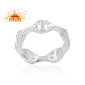 Anillo de boda de Plata de Ley 925 con diseño de tendencia, joyería de diseño personalizado para mujer, regalo para ella - Product Image 1