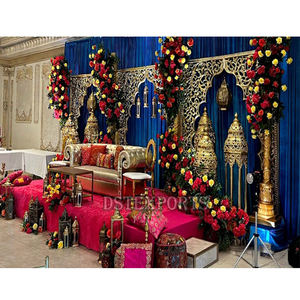 Mehndi & Sangeet Event Setup For Australia Weddings UK Wedding Decorations Traditional <b>Backdrop</b> <b>Frames</b> Customized Moroccan Lamps - Product Image 1