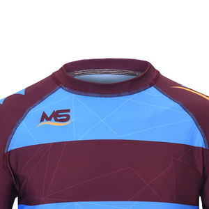 ชุดป้องกันผดผื่นพิมพ์ซับลิเมชันสำหรับผู้ชายชุดออกกำลังกายแขนสั้นสำหรับผู้ใหญ่สำหรับยิมและฟิตเนส - Product Image 6