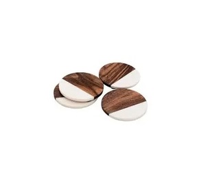 Luxury Elegant Marble Walnut Handmade Eco-Friendly <b>Coaster</b> Set Classic Style <b>Drink</b> <b>Coasters</b> Home Office 5mm Customized Color - Product Image 2